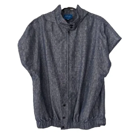 Derek Lam for Design Nation Chambray Cotton Hooded Jacket